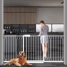 Wide Auto Close Baby Gate 67-71.5" Pressure Mount Child Pet Safety Gate Stairs D