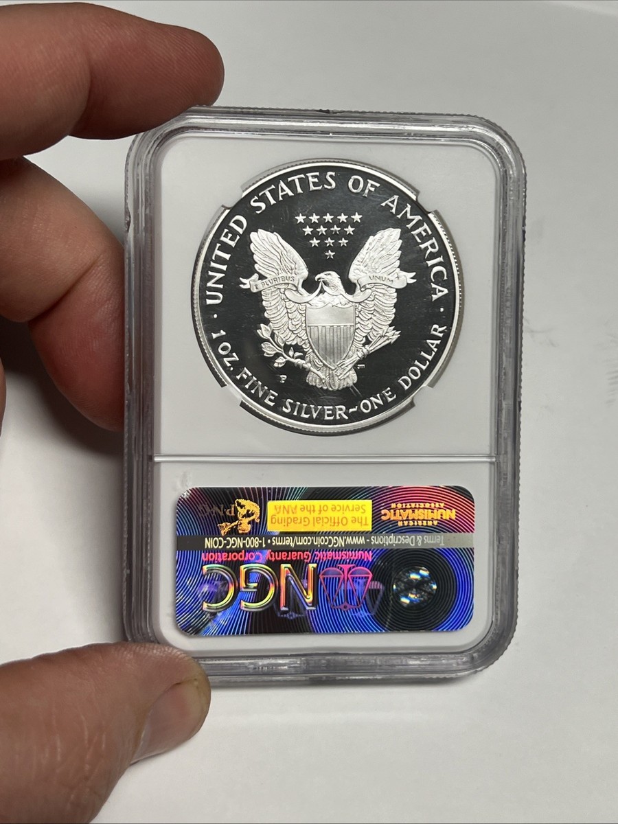1994-P NGC PF70 Mike Castle-signed American Silver Eagle Dollar