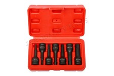 7pc Mm Impact Hex Bit Socket Set 38 Drive Cr-mo Steel Long Reach Allen Driver