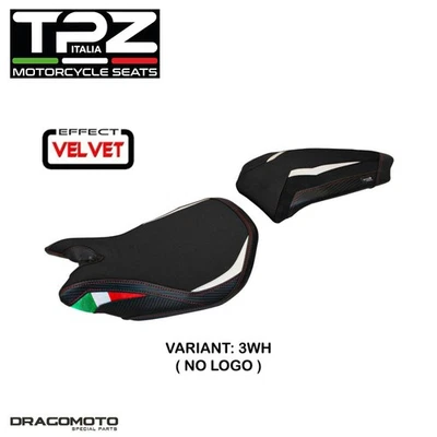 DUCATI PANIGALE 1299 2015-2018 tapisserie Selle DP129P-3WH-2 TPZ blanc - Photo 1/4