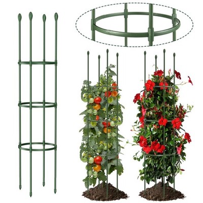55'' Round Heavy Duty Tomato Cage Steel Core Plastic Coated Garden Support NEW
