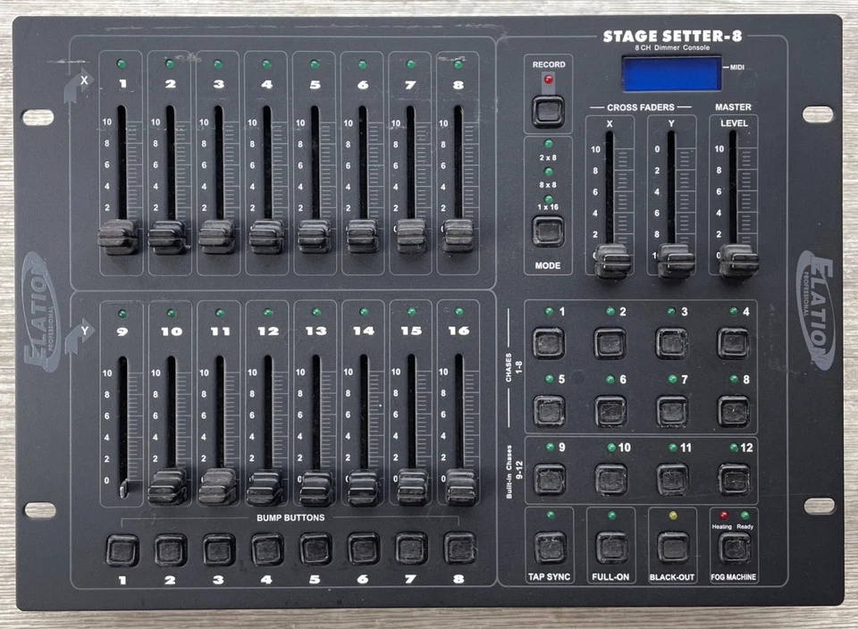 Elation Stage Setter 8 Dimmer Console w/ Power & Pak 1 DP-415 - Partially Tested - Image 2 of 4