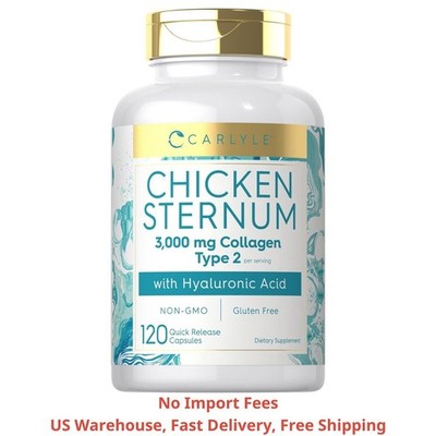 Chicken Sternum Cartilage Collagen Type II 120 Capsules with Hyaluronic Acid