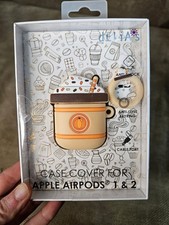 Delia's Pumpkin Spice Latte Apple AirPods 1 2 Case Cover w/ Anti-Lost Keyring