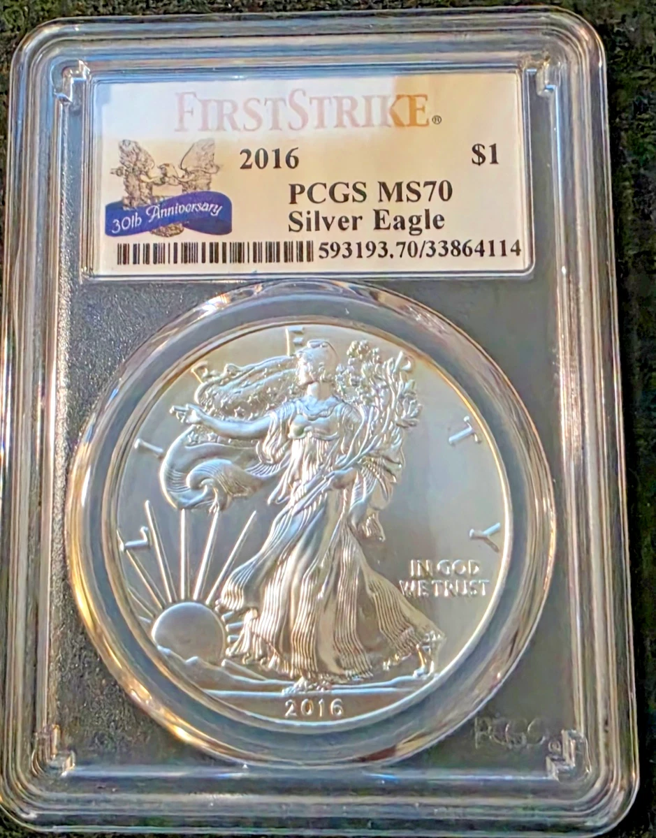 25+ American Eagle MS 70 Graded 2016 Silver Bullion Coins for sale