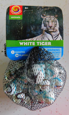 Mega Marble WHITE TIGER MARBLE NET 24 Player Marbles 1 Shooter -Picture Header