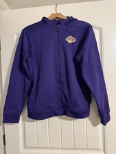 NBA Kids Boys Full Zip Los Angeles Lakers Sweatshirt Hoodie Purple Sz L