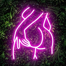 Kavaas Lady Neon Sign 15.7" x 12.6" - Pink LED Lady Back Neon Signs for Wall ...