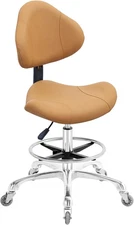 Rolling Swivel Drafting Chair Adjustable Heavy Duty (400Lbs) Lumbar Support Task