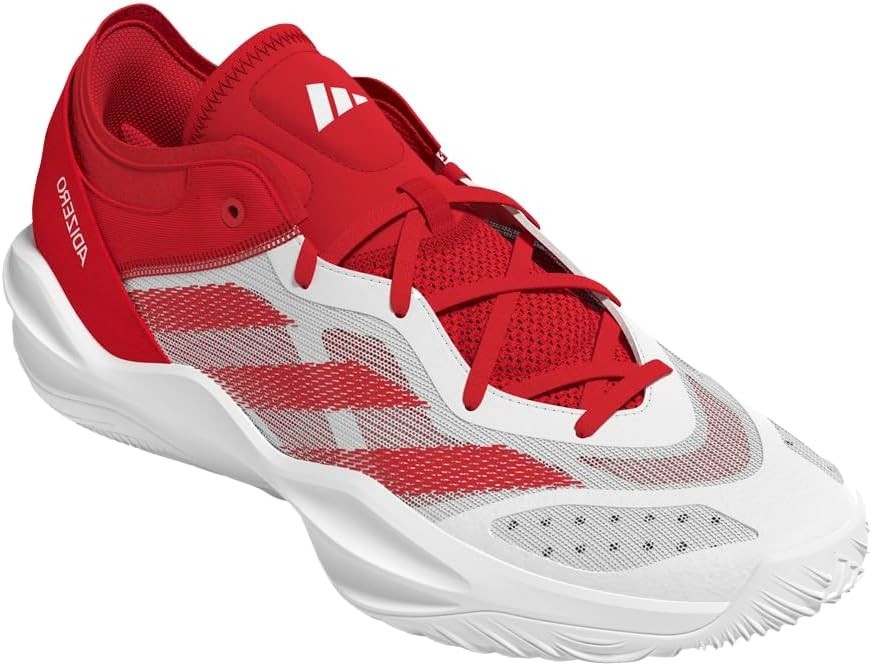 adidas Adizero Select 2.0 Basketball Men's 9 Red White Sneakers Athletic Shoes