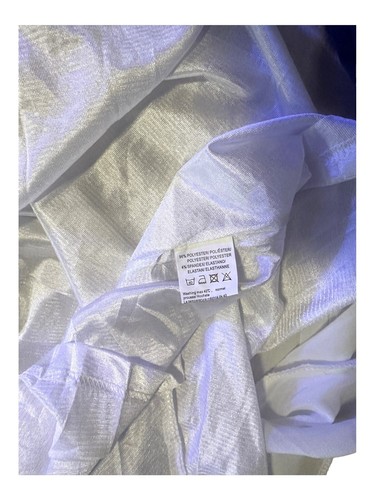 Meaveor Juniors Large Fit & Flare Dress Lined White Striped with Blue and brown - Picture 8 of 12