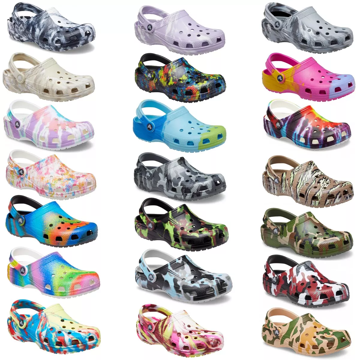 crocs printed clogs