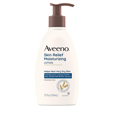 Aveeno Skin Relief Moisturizing Lotion for Very Dry Skin with Soothing Triple 12