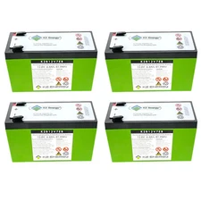 4pc K2 Energy 12V 7Ah LiFEPO4 Battery for CATV Systems, Robotics, E-Bikes