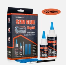 VISBELLA Sew Glue Liquid Kit Secure Stitch Liquid Sewing Solution Multi-Purpose