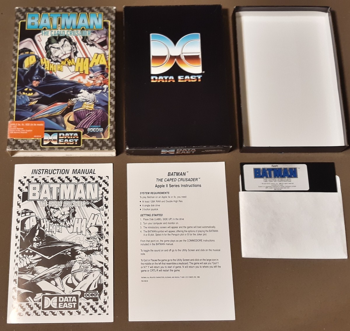 Batman the Caped Crusader by Data East for Apple IIe 128k, IIc