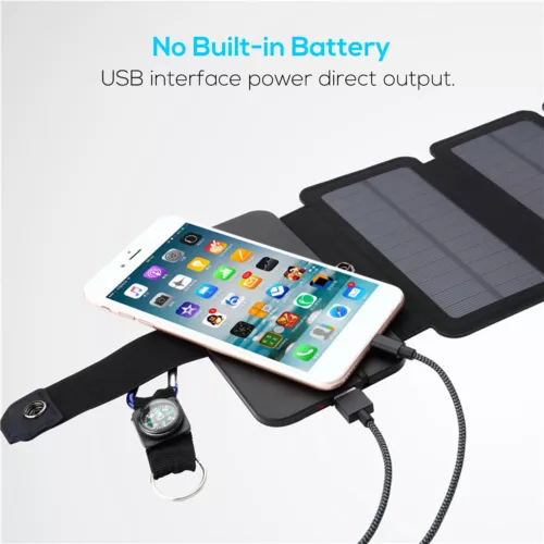Portable Solar Power Bank Mobile Phone Charger Panel Camping Waterproof Outdoor - Picture 6 of 18