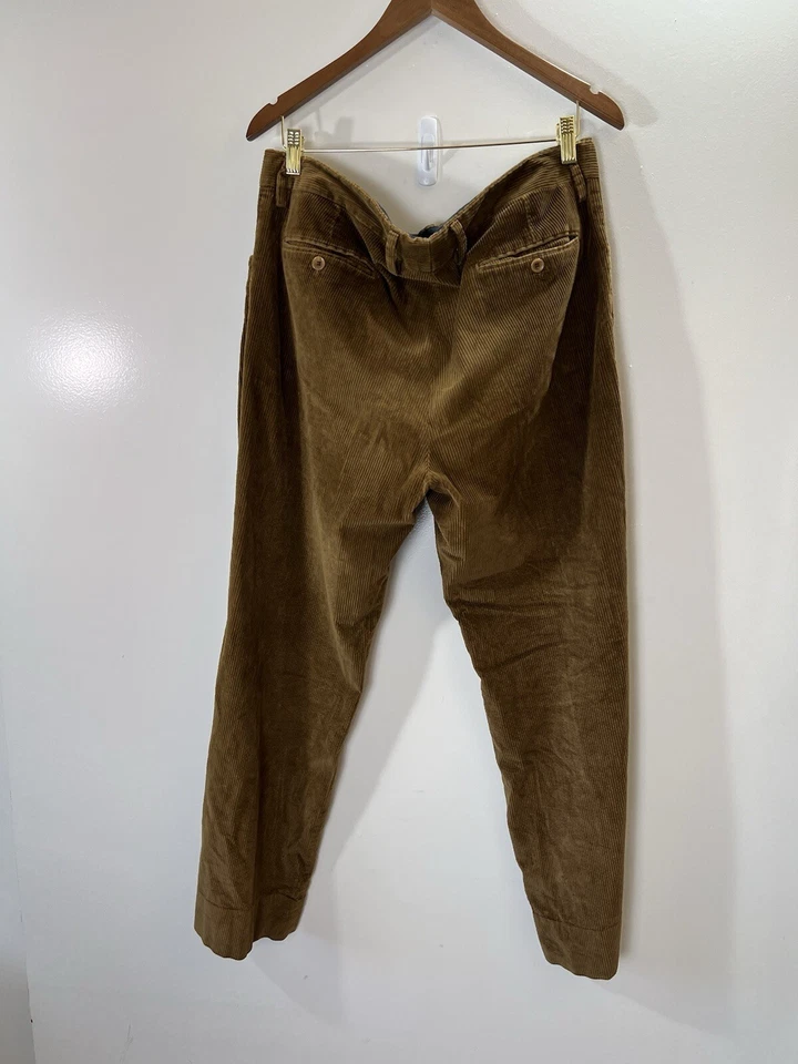 Dolce & Gabbana Men’s Corduroy Pants Size L Chestnut Brown Classic Luxury Preppy - Image 2 of 4