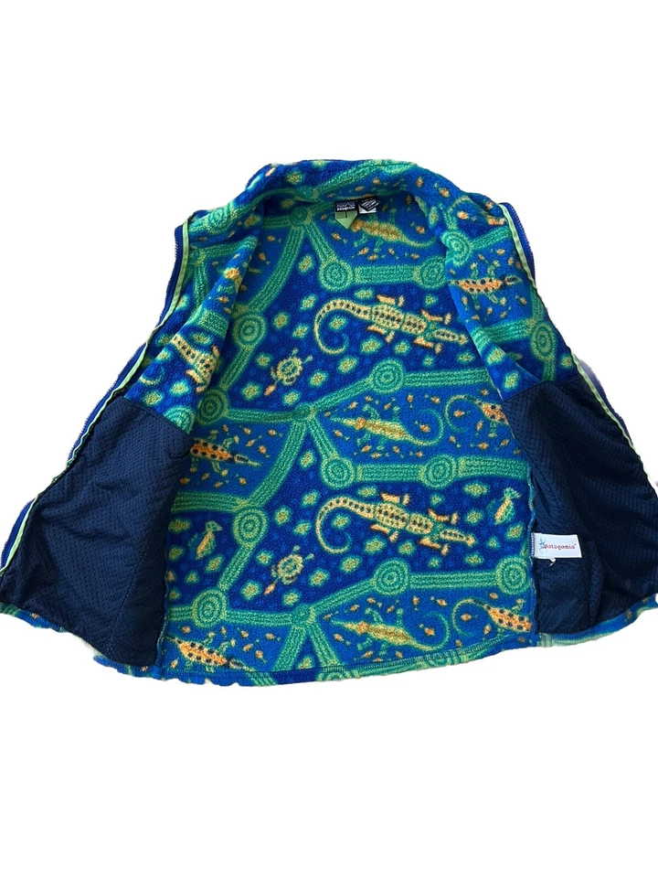 RARE Vintage 1998 Patagonia Bluegrass Crocodile Synchilla Vest Kids 14/ Womans S - Image 2 of 4