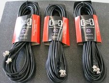 3 Pieces Hosa 25' BNC-59-125 BNC Male to BNC Male 75 Ohm Video Cable