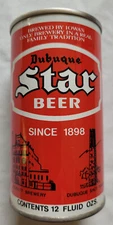 Dubuque Star Straight Steel Beer Can Iowa Tab Intact- Pickett Brewery