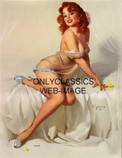 1958 RAVISHING REDHEAD DARLENE ELVGREN PRINT PINUP CHEESECAKE BUSTY SEXY GIRL