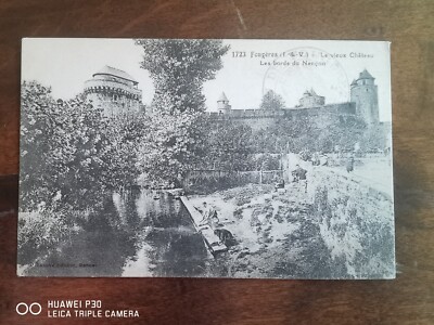 Old postcard - 35 - Fougeres - The old castle, Les Bords du Nançon