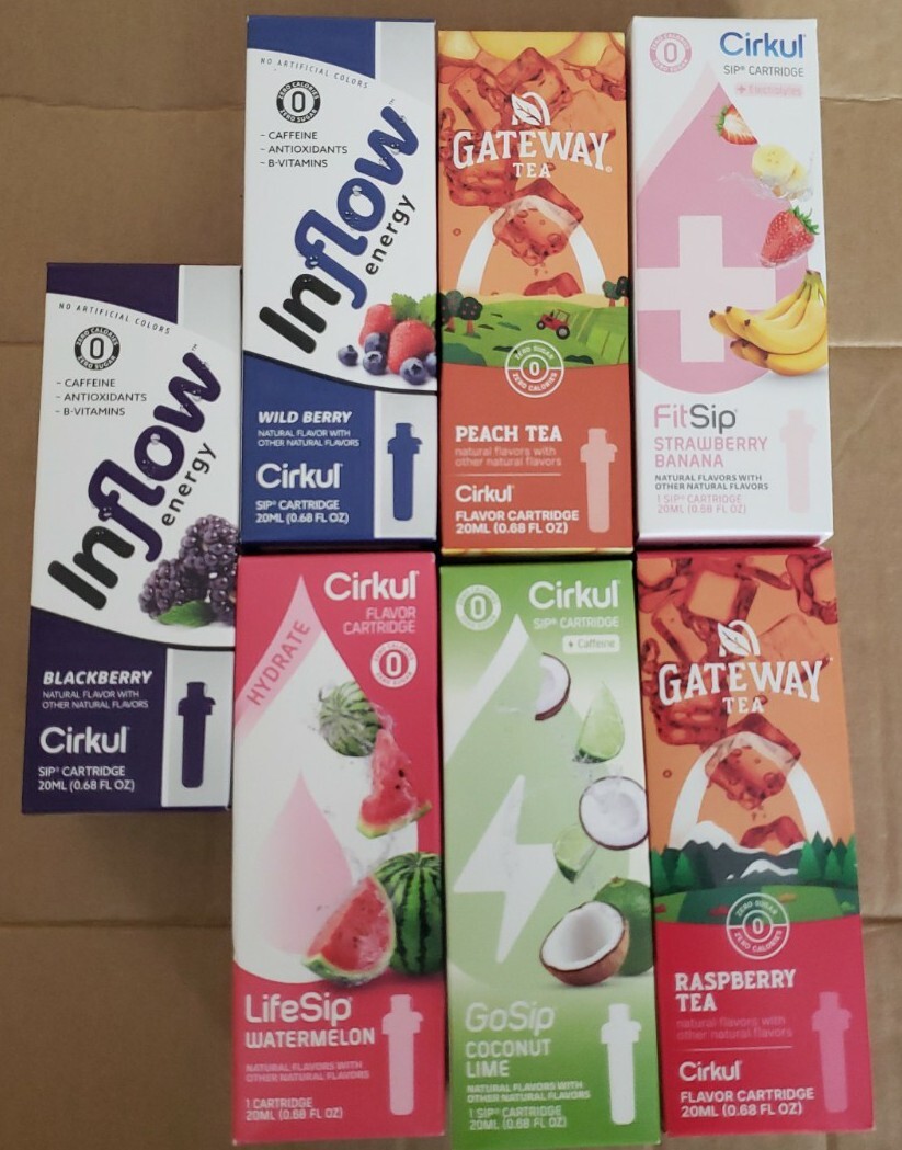 Lot of 7 Cirkul Variety Sip/Flavor Cartridges EXP 2025 eBay