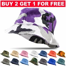 Bucket Hat Cap Cotton Fishing Boonie Brim visor Sun Safari Summer Men Camping