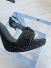 Michael Kors Hutton Platform  Sandal Sz 6M Black Sparkly Crystals Next Level! — photo 4
