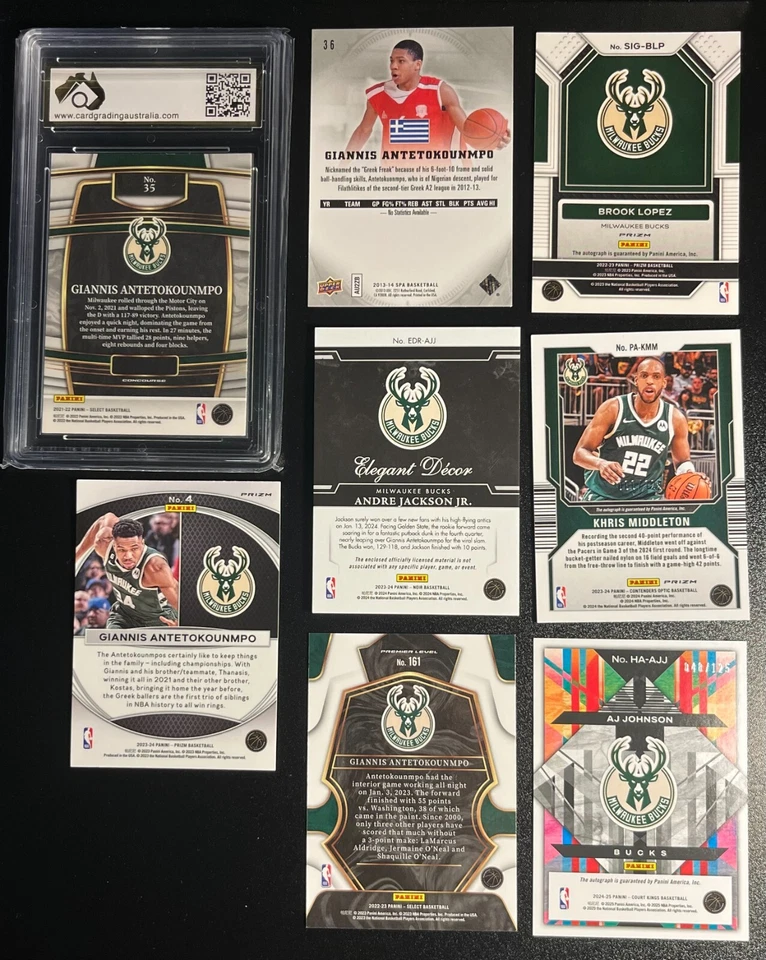 NBA Milwaukee Bucks Stars Autos дебютанты, Яннис Антетокунбо Лопес - Изображение 2 из 2