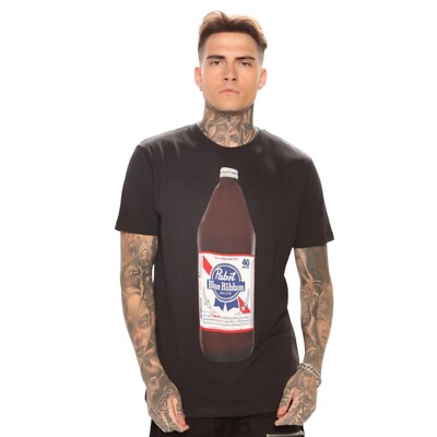 Pabst Blue Ribbon PBR 40oz Short Sleeve Tee T-Shirt Men's Size Medium