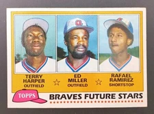 1981 Topps - Future Stars #192 Rafael Ramirez, Terry Harper, Eddie Miller (RC)