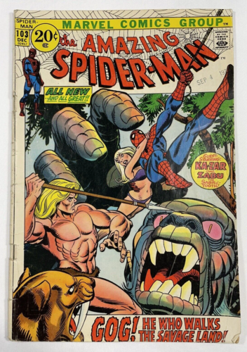 The Amazing Spider-Man, 1971 vol 1 no 103, Gog He Who Walks the Savage Land 🔥 - Picture 1 of 16