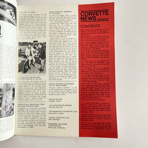 CORVETTE NEWS FEB/MAR 1971 - Picture 2 of 5