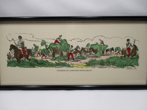 GRAVURE MILITAIRE EPINAL IMAGERIE PELLERIN CHASSEURS FOURRAGEANT MILITARIA - Imagen 2 de 7