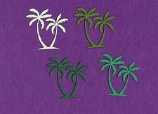 PALM TREES  2 die cuts scrapbook cards