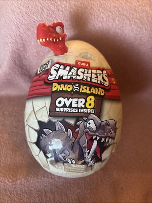 Smashers DINO ISLAND EGG Toy - ZURU, Over 8 Surprises Inside.