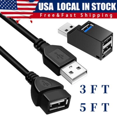 High-Speed USB to USB Extension Cable USB 2.0 Adapter Extender Cord Male/Female