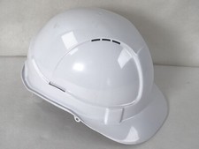 10 x B-Brand Vented Safety Helmet / Hard Hat with Adjustable Headband. White.