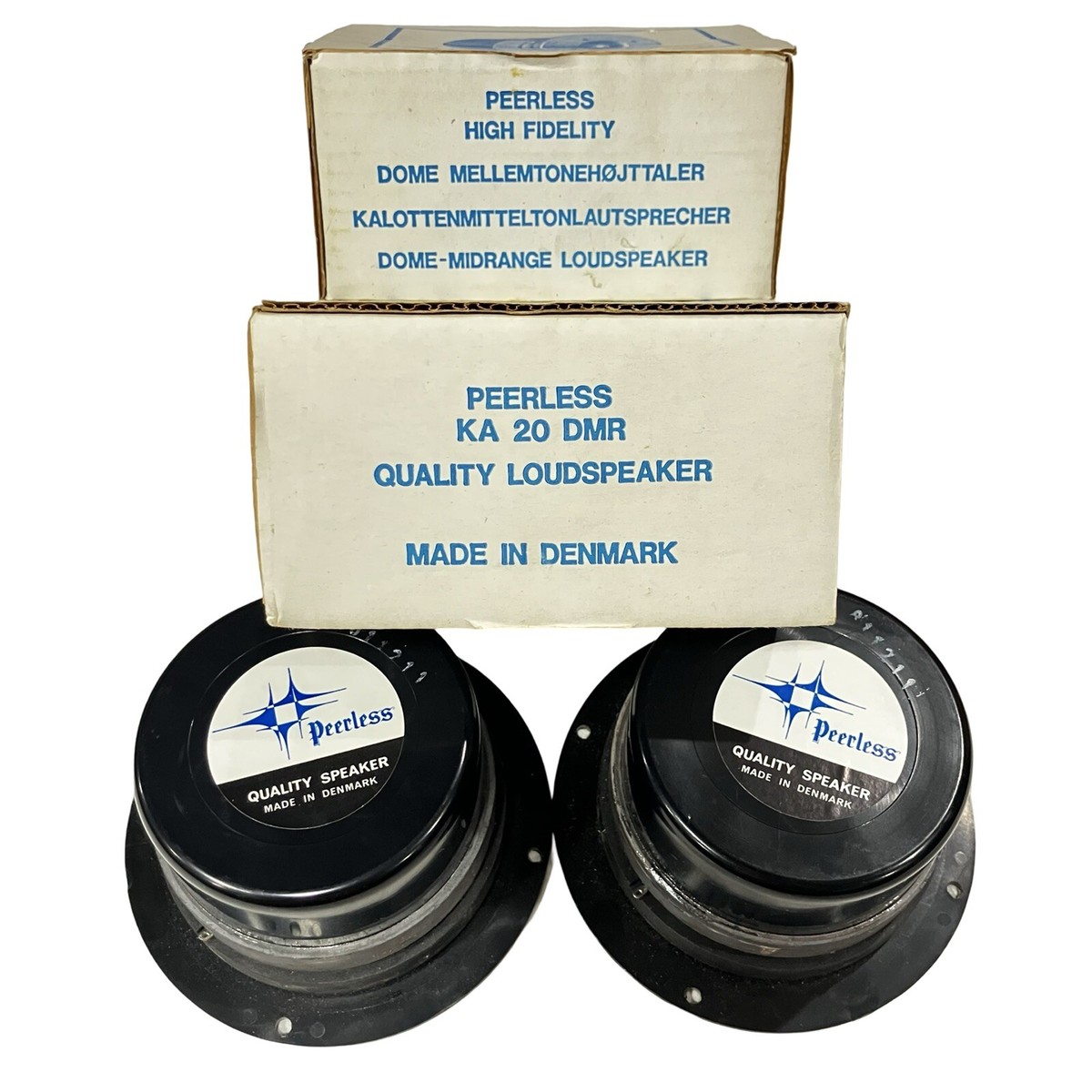 Pair Peerless Denmark KA20DMR 2” Dome Midrange Speaker 8ohm
