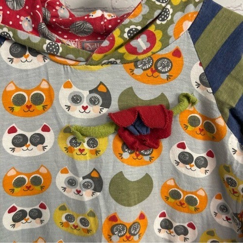 Jelly the Pug Cat Meow Tiffany Set hooded ruffle asymmetric dress size 5 girls - Picture 10 of 10