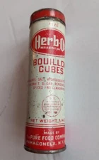 VTG HERB-OX BOUILLON TUBE CUBE TIN TUBE 5 OZ Made in USA