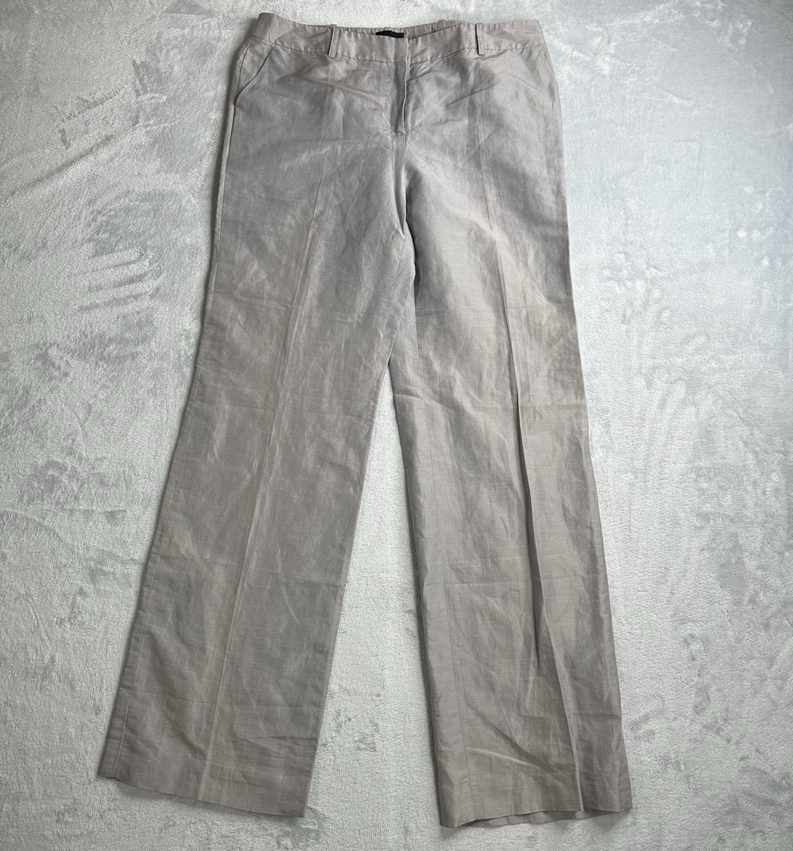 Giorgio Armani Women's Gray Trousers IT 44 (32x31) Ramie Silk Made