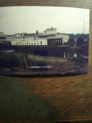 5 X 7 COLOR PRINT THE WASHINGTON STATE FERRY KLAHANIE  RETRIED AND BEACHED!!