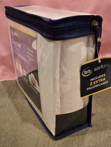 Serta SertaRest Cozy Chill Queen Laken Set Laken sicherer Sitz auf Matratze 6-teilig - Bild 7 von 7