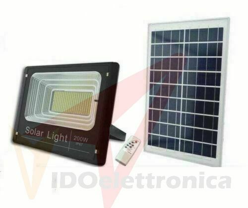 Faretto LED 200W Solare per Giardino | Basta Bollette Enel Esterno