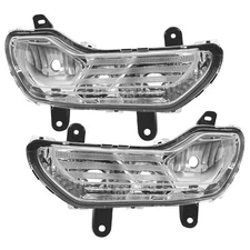Pair Front Fog Light Bumper Lamps Left+Right Side For Ford Escape Kuga 2013-2016