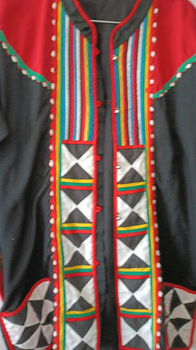 Chaqueta De Colección Años 70 Asiática Arte Popular Patrón Audaz Colorido Estilo John Fowler Tailandia - Imagen 10 de 10