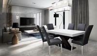 Esszimmer Set Vitrine Esstisch 6X Stuhl Garnitur Tisch Gruppe 7Tlg. Set Modern
